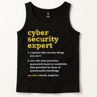 Cyber Security Expert Definition Distressed Computer Geek Gift Tank Top