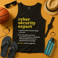 Cyber Security Expert Definition Distressed Computer Geek Gift Tank Top