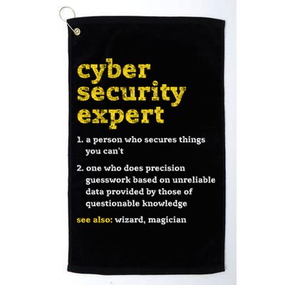 Cyber Security Expert Definition Distressed Computer Geek Gift Golf Towel