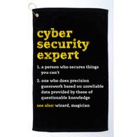 Cyber Security Expert Definition Distressed Computer Geek Gift Golf Towel