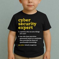 Cyber Security Expert Definition Distressed Computer Geek Gift Toddler T-Shirt
