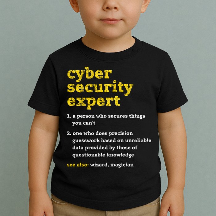 Cyber Security Expert Definition Distressed Computer Geek Gift Toddler T-Shirt
