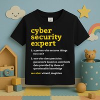 Cyber Security Expert Definition Distressed Computer Geek Gift Toddler T-Shirt