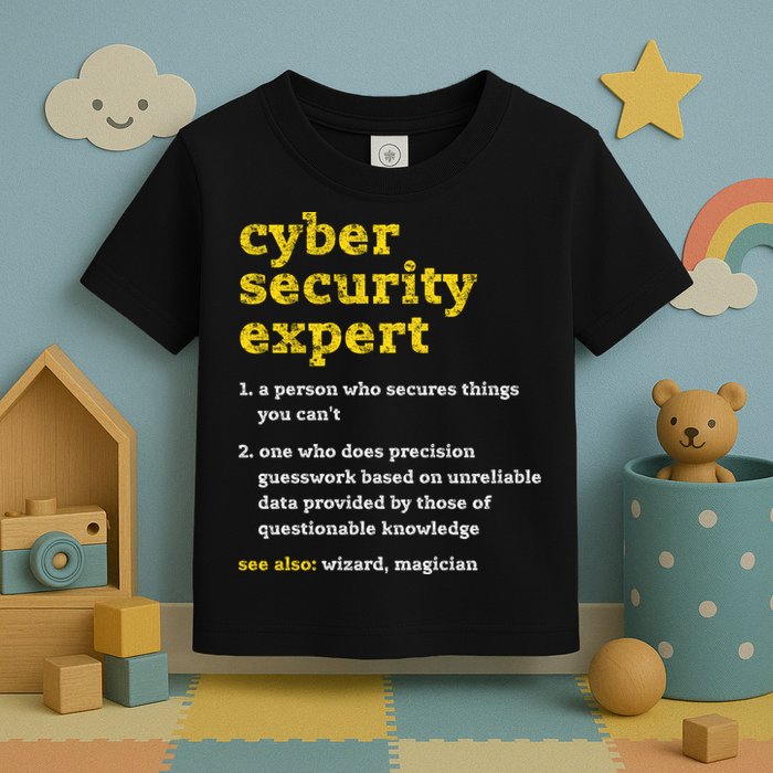 Cyber Security Expert Definition Distressed Computer Geek Gift Toddler T-Shirt