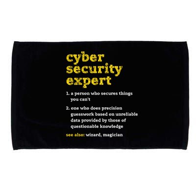 Cyber Security Expert Definition Distressed Computer Geek Gift Microfiber Hand Towel