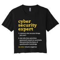 Cyber Security Expert Definition Distressed Computer Geek Gift Crop Top
