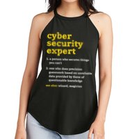 Cyber Security Expert Definition Distressed Computer Geek Gift Women's Perfect Tri Rocker Tank