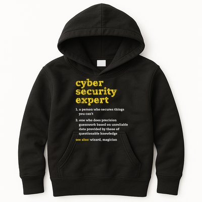 Cyber Security Expert Definition Distressed Computer Geek Gift Kids Hoodie