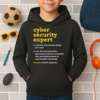 Cyber Security Expert Definition Distressed Computer Geek Gift Kids Hoodie