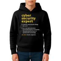 Cyber Security Expert Definition Distressed Computer Geek Gift Kids Hoodie