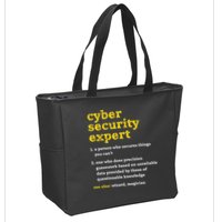 Cyber Security Expert Definition Distressed Computer Geek Gift Zip Tote Bag