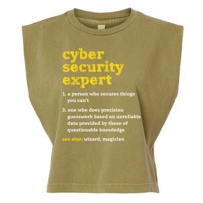 Cyber Security Expert Definition Distressed Computer Geek Gift Garment-Dyed Women's Muscle Tee