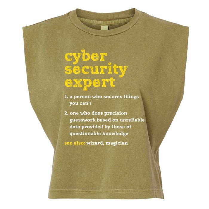 Cyber Security Expert Definition Distressed Computer Geek Gift Garment-Dyed Women's Muscle Tee