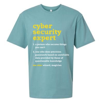 Cyber Security Expert Definition Distressed Computer Geek Gift Sueded Cloud Jersey T-Shirt
