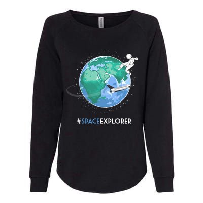 Cool Space Explorer Shuttle Astronaut Earth Cute Gift Womens California Wash Sweatshirt