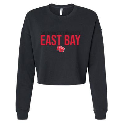 Cal State East Bay Csueb Pioneers Stacked Gift Cropped Pullover Crew