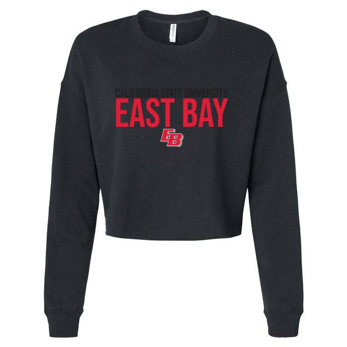 Cal State East Bay Csueb Pioneers Stacked Gift Cropped Pullover Crew