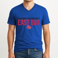 Cal State East Bay Csueb Pioneers Stacked Gift V-Neck T-Shirt