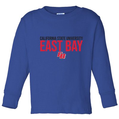 Cal State East Bay Csueb Pioneers Stacked Gift Toddler Long Sleeve Shirt