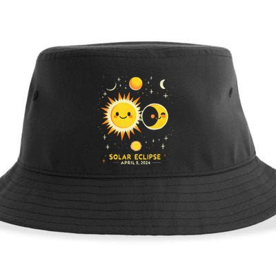 Cute Solar Eclipse April 8 2024 Sustainable Bucket Hat