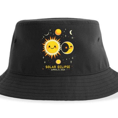 Cute Solar Eclipse April 8 2024 Sustainable Bucket Hat