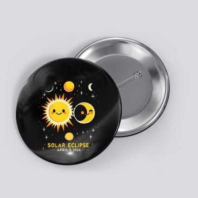 Cute Solar Eclipse April 8 2024 Button