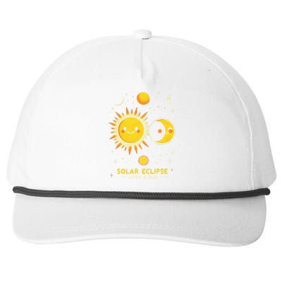 Cute Solar Eclipse April 8 2024 Snapback Five-Panel Rope Hat