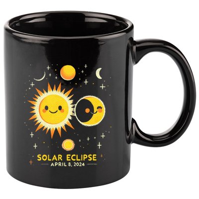 Cute Solar Eclipse April 8 2024 11oz C Handle Ceramic Mug