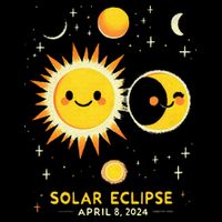 Cute Solar Eclipse April 8 2024 Flatbill Hat