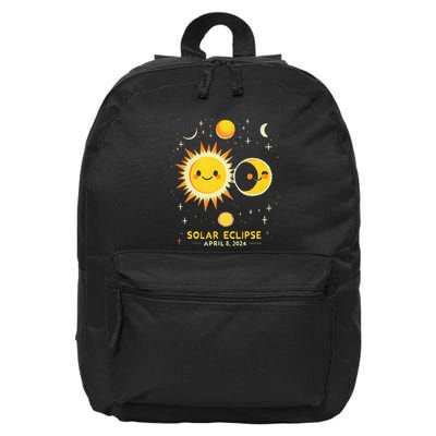 Cute Solar Eclipse April 8 2024 16 in Basic Backpack