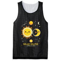 Cute Solar Eclipse April 8 2024 Mesh Reversible Basketball Jersey Tank