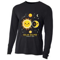 Cute Solar Eclipse April 8 2024 Cooling Performance Long Sleeve Crew