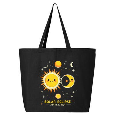 Cute Solar Eclipse April 8 2024 25L Jumbo Tote