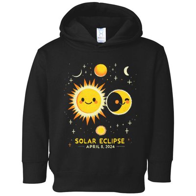 Cute Solar Eclipse April 8 2024 Toddler Hoodie