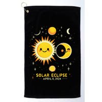 Cute Solar Eclipse April 8 2024 Golf Towel