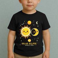Cute Solar Eclipse April 8 2024 Toddler T-Shirt