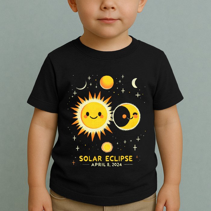 Cute Solar Eclipse April 8 2024 Toddler T-Shirt