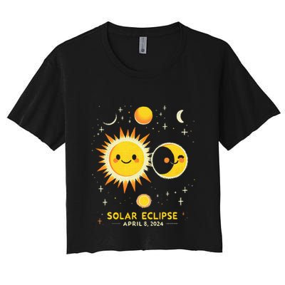 Cute Solar Eclipse April 8 2024 Crop Top