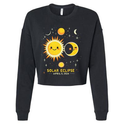 Cute Solar Eclipse April 8 2024 Cropped Pullover Crew