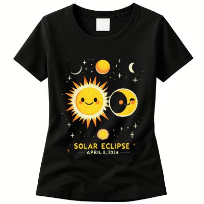 Cute Solar Eclipse April 8 2024 Womens T-Shirt