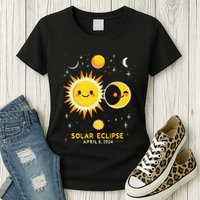 Cute Solar Eclipse April 8 2024 Womens T-Shirt
