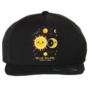 Cute Solar Eclipse April 8 2024 Wool Snapback Cap