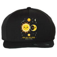 Cute Solar Eclipse April 8 2024 Wool Snapback Cap