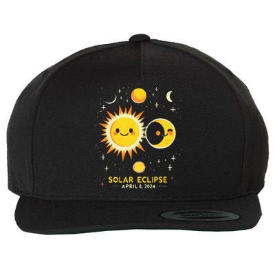 Cute Solar Eclipse April 8 2024 Wool Snapback Cap