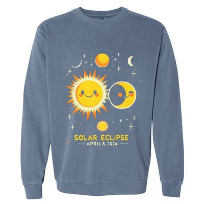 Cute Solar Eclipse April 8 2024 Garment-Dyed Sweatshirt