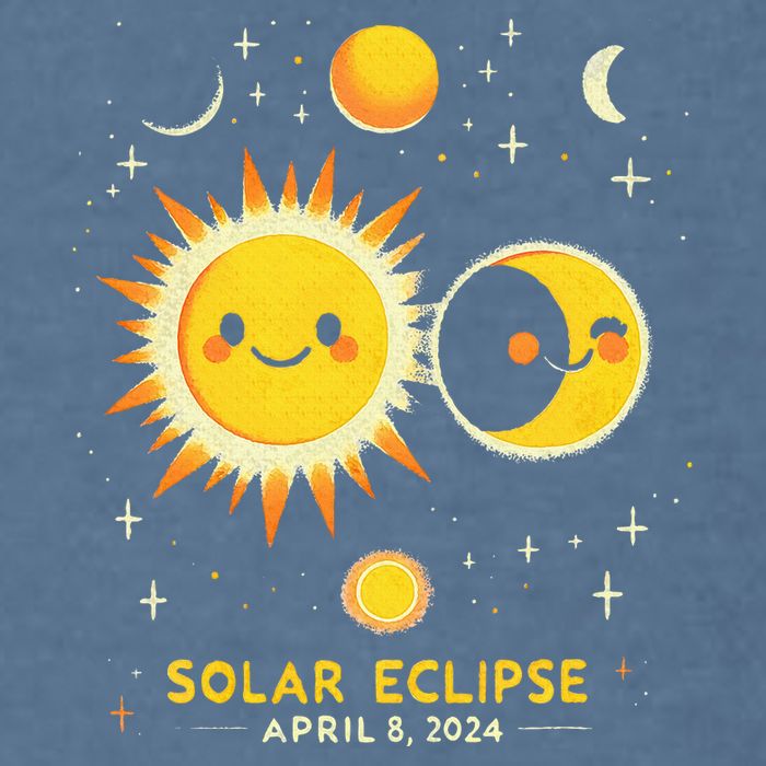 Cute Solar Eclipse April 8 2024 Garment-Dyed Sweatshirt