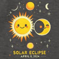 Cute Solar Eclipse April 8 2024 Vector Backpack