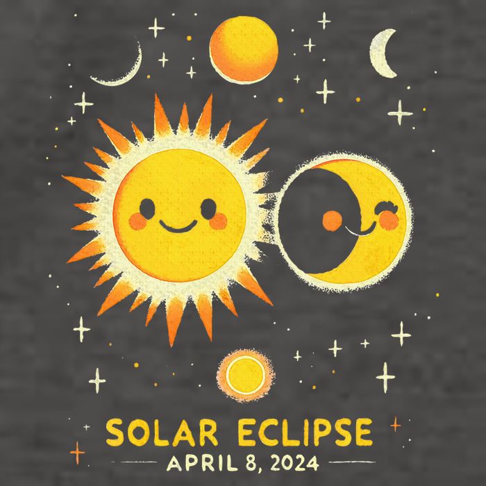 Cute Solar Eclipse April 8 2024 Vector Backpack