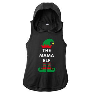 Christmas Santa Elves The Mama Elf Matching Family Gift Ladies PosiCharge Tri-Blend Wicking Draft Hoodie Tank