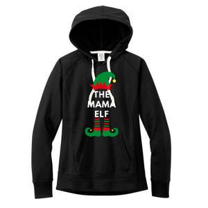 Christmas Santa Elves The Mama Elf Matching Family Gift Women's Fleece Hoodie